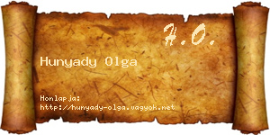 Hunyady Olga névjegykártya
