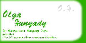 olga hunyady business card